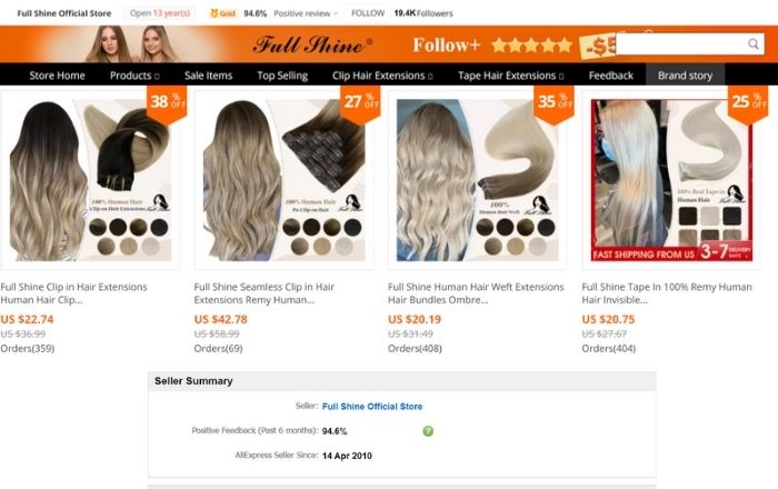 Full Shine Hair vendors provides high-quality hair extensions