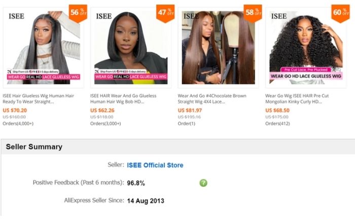 Isee Hair is regarding as top best hair vendor on AliExpress