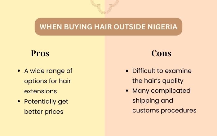 Pro and con when buying hair outside Nigeria